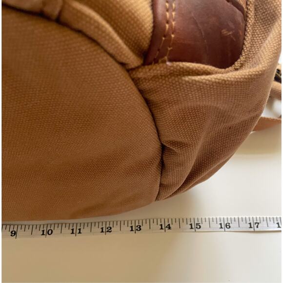 bulldozer leather backpack "Reggie" XL Men 15 - 17 inch - tan Now fully loaded with more pockets MANCINI Buffalo Collection 15.6 in.